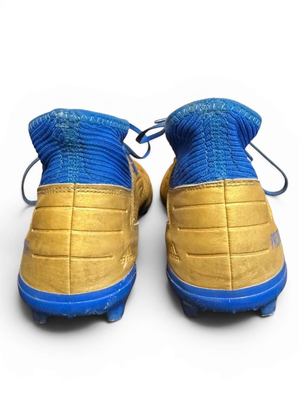 Adidas Predator 19.3 FG Mens Soccer Cleats Gold Blue F35596 Size 11 - Picture 4 of 6